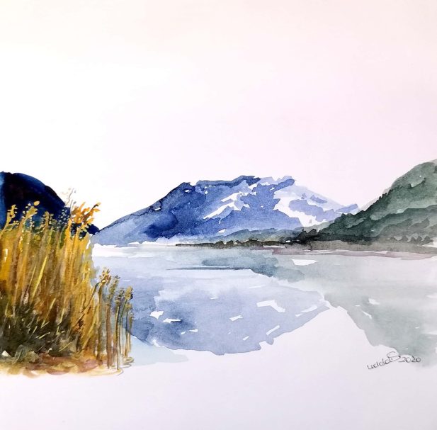 Nebelschwaden über dem Lunzersee